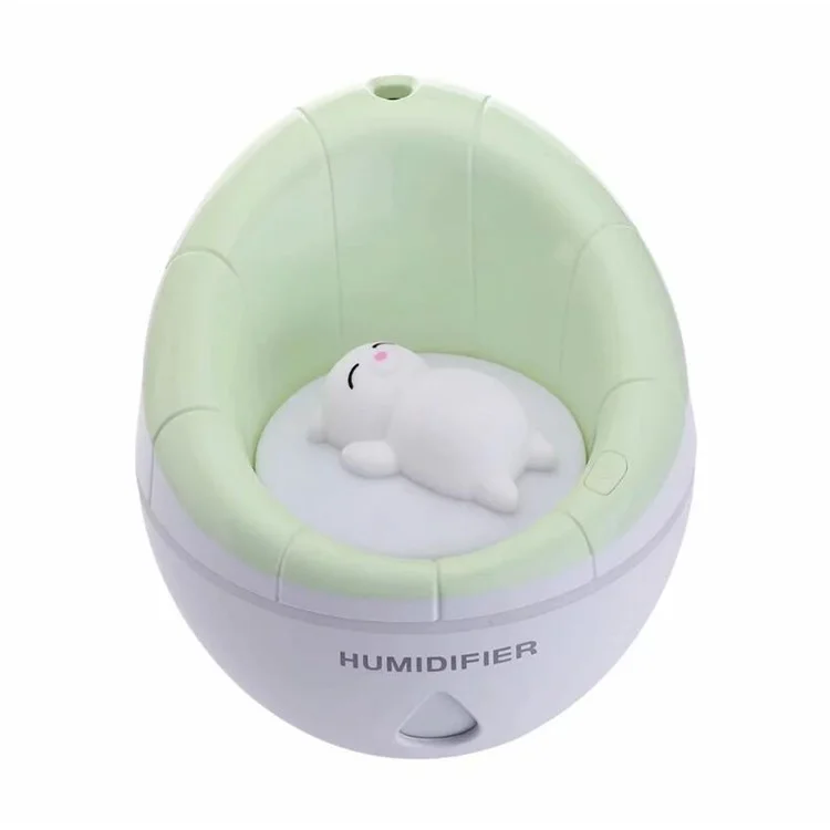 ML-J904 Creative Cute Sofa Humidifier 350ML Air Purifier Colorful Night Light - Green