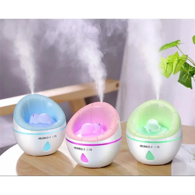 ML-J904 Creative Cute Sofa Humidifier 350ML Air Purifier Colorful Night Light - Green
