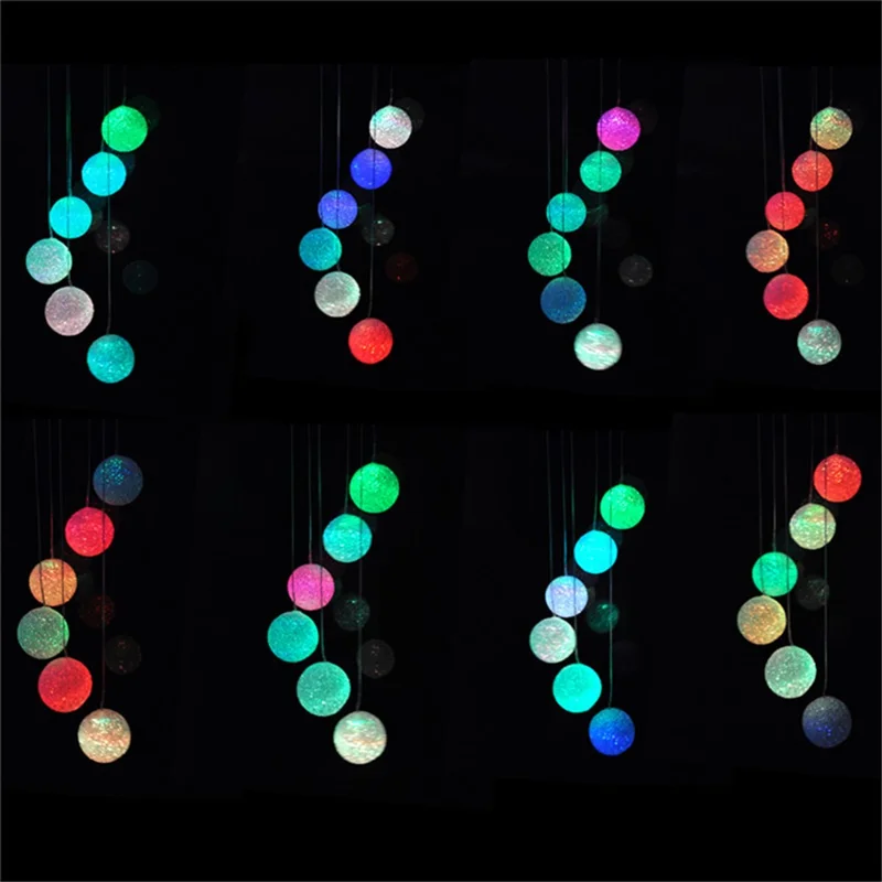 Hanging Solar Wind Chime Light Powered LED Light Color Changing Garden Outdoor Decor Lamp