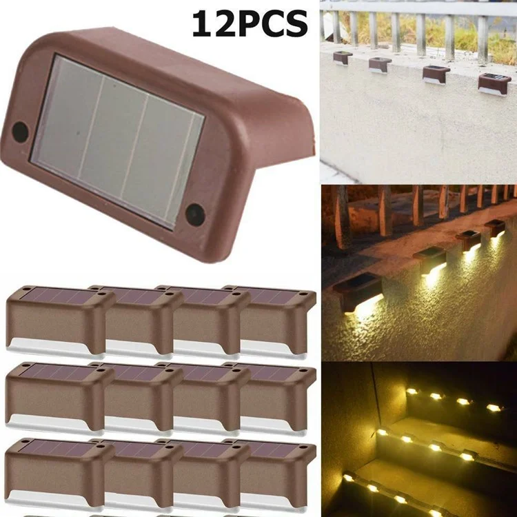 12 Pezzi/pacco Luci Del Ponte Solare Lampada Solare a LED Impermeabile Per il Percorso Esterno