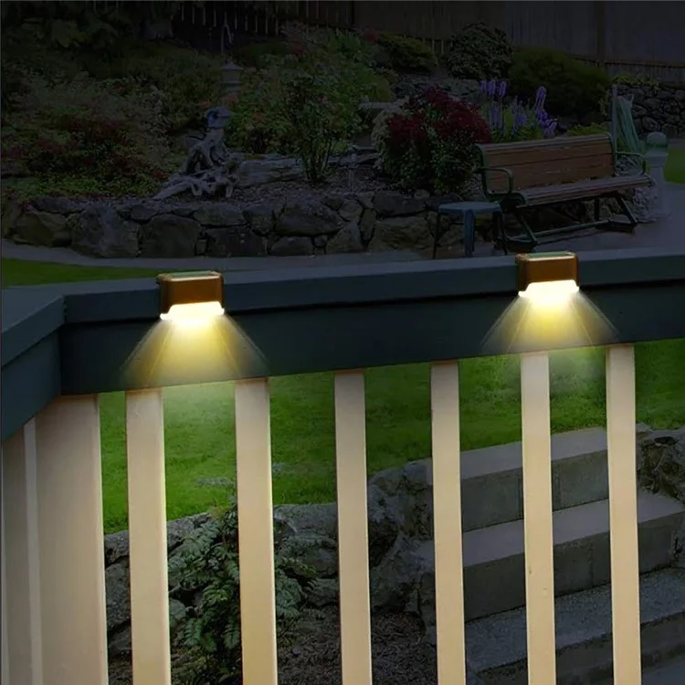 12PCS/Pack Solar Deck Lights Waterproof LED Solar Lamp for Outdoor Pathway Yard