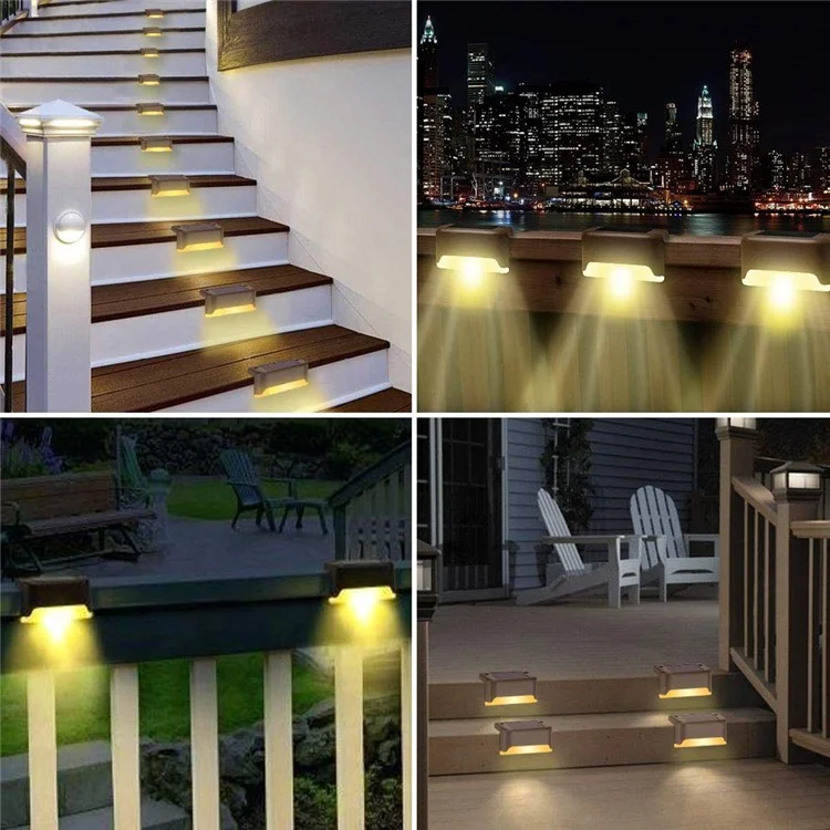 12 Pezzi/pacco Luci Del Ponte Solare Lampada Solare a LED Impermeabile Per il Percorso Esterno