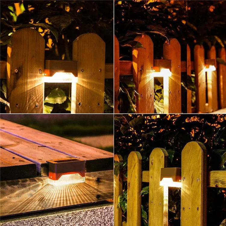 12pcs/pack Solar Deck Leuchten Wasserdichte LED -solarzlampe Für Den Außenwegshof