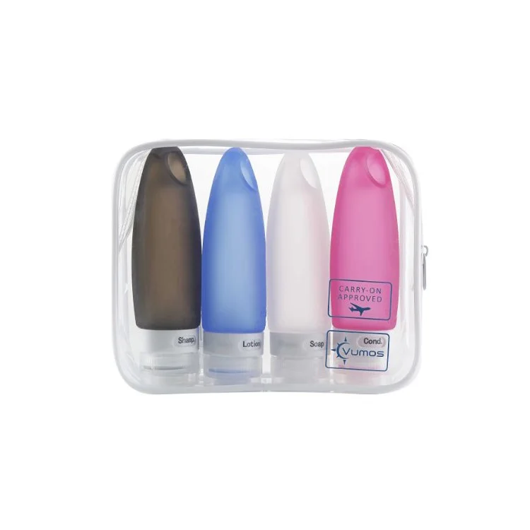 98ml Refillable Squeezable Silicone Travel Bottles - Blue