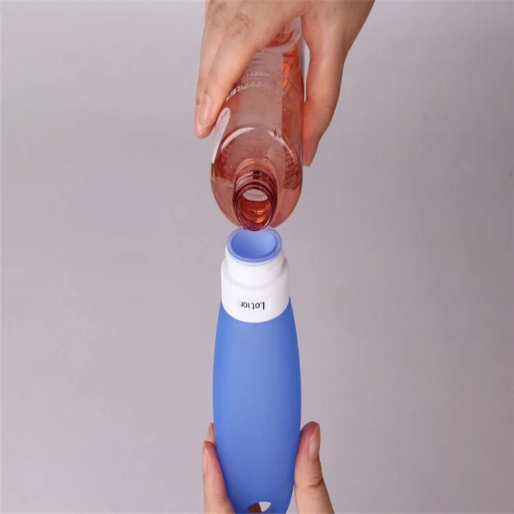 98ml Refillable Squeezable Silicone Travel Bottles - Blue