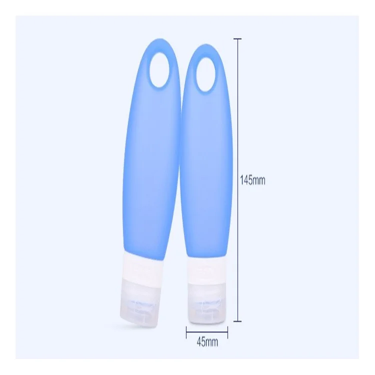 98ml Refillable Squeezable Silicone Travel Bottles - Blue