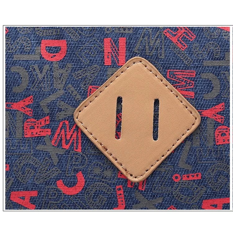 Composite Bag Canvas Laptop Bag Shoulder Bag Handbag 3 in 1 - Dark Blue