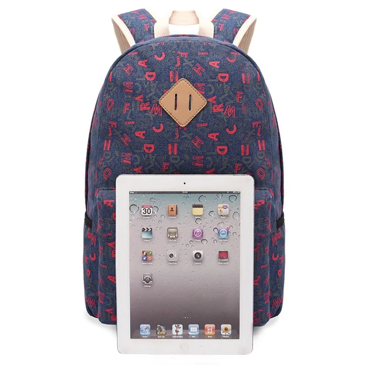 Composite Bag Canvas Laptop Bag Shoulder Bag Handbag 3 in 1 - Dark Blue