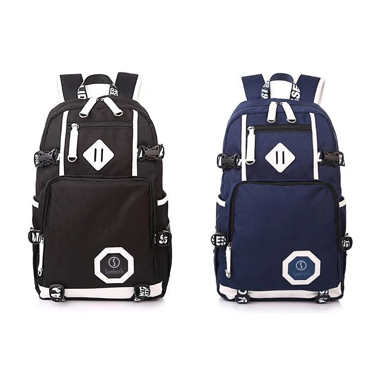Fashion Student Backpack Daypack Travel Laptop Bag - Black