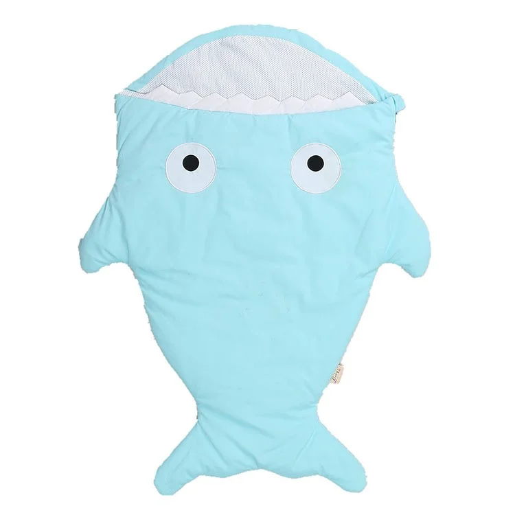 Shark Bites Baby Sleeping Bag Newborn Sacks Swaddling Blanket - Blue