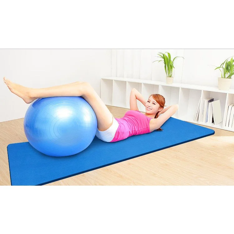 15mm Thick Exercise Yoga Fitness Pad Mat (183 x 61cm) - Blue