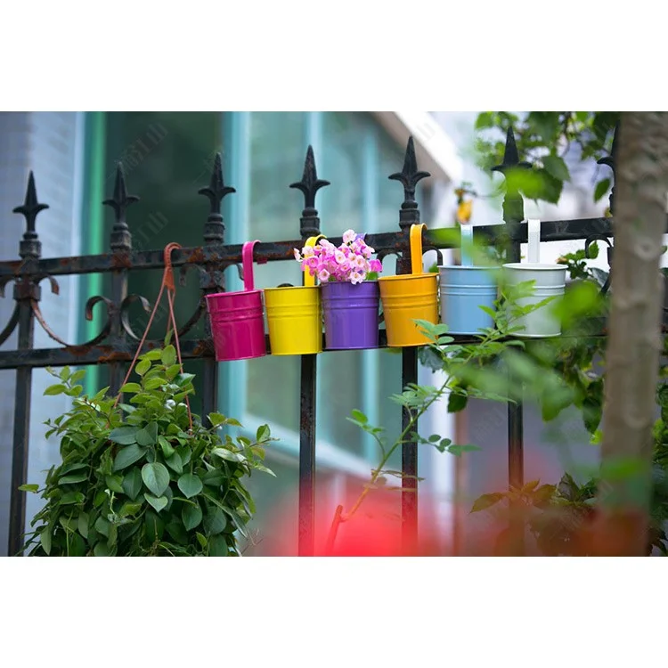 10Pcs/Set Non-detachable Metal Bucket Colony Garden Flower Holding Pail