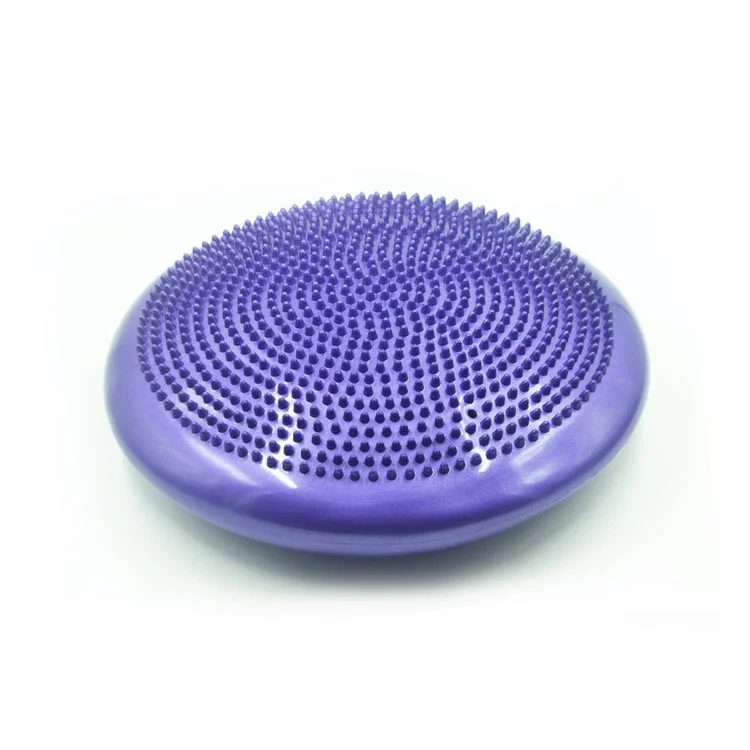 33cm  Diameter Yoga Fitness Core Balance Disc Trainer with Pump - Purple