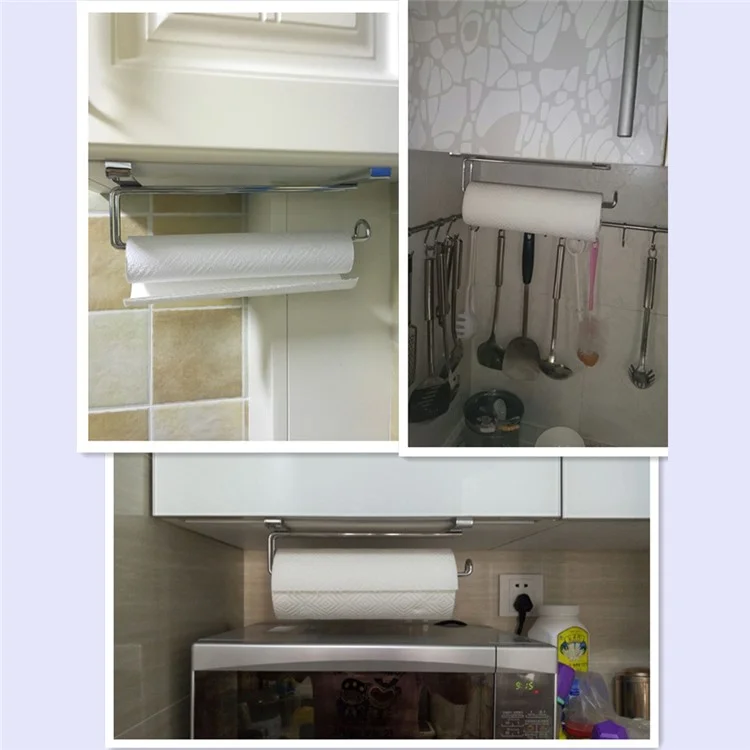 Stainless Steel Paper Holder Kitchen Bathroom Toilet Roll Paper Hanger