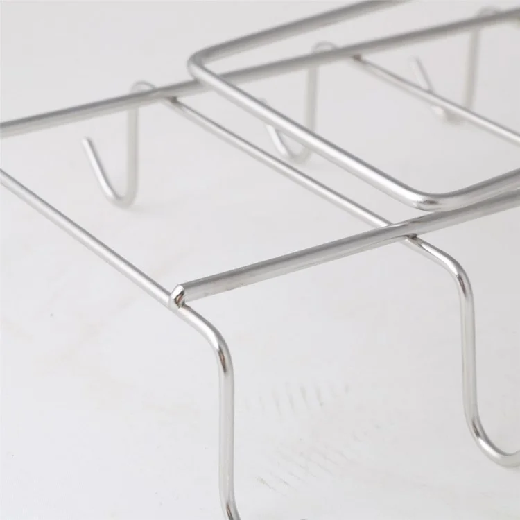Under-the-Shelf 10 Hook Durable Stainless Steel Mug Rack Holder - Shelf Thickness 2.8cm