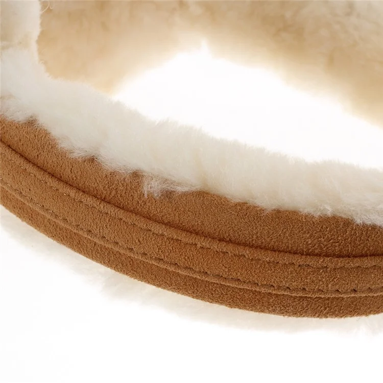 Fluffy Wool Warm Earmuffs Windproof Winter Ear Protector - Khaki