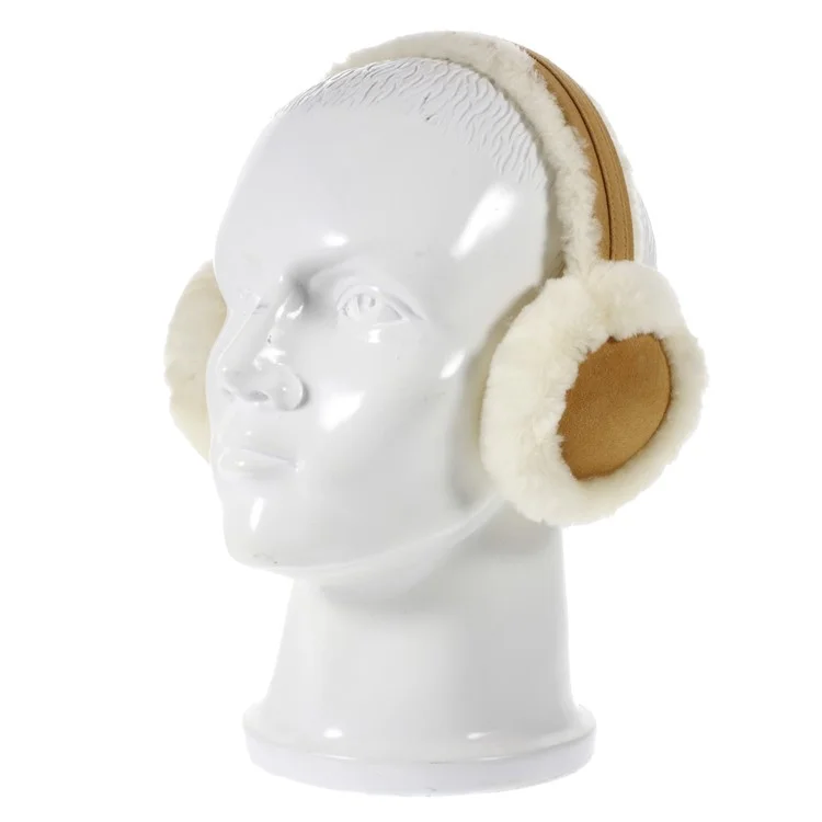 Fluffy Wool Warm Earmuffs Windproof Winter Ear Protector - Khaki