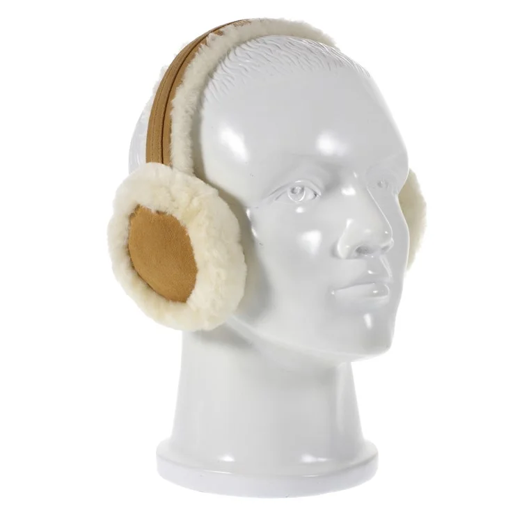 Fluffy Wool Warm Earmuffs Windproof Winter Ear Protector - Khaki