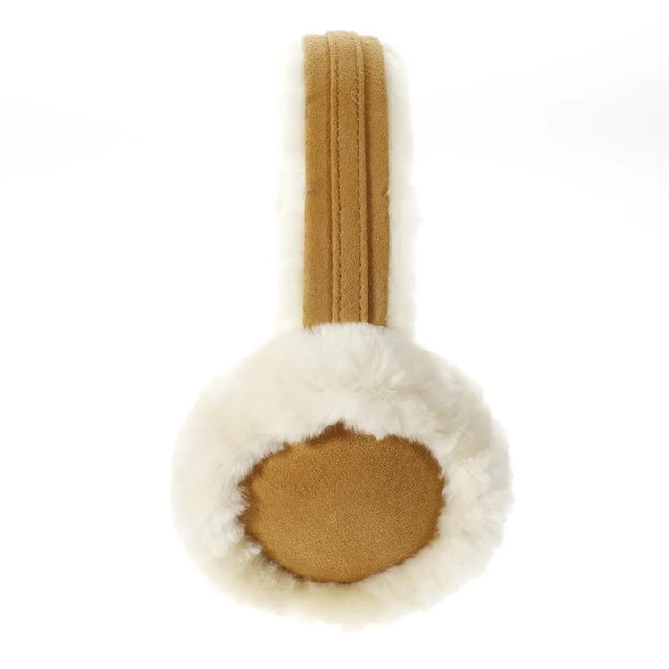 Fluffy Wool Warm Earmuffs Windproof Winter Ear Protector - Khaki