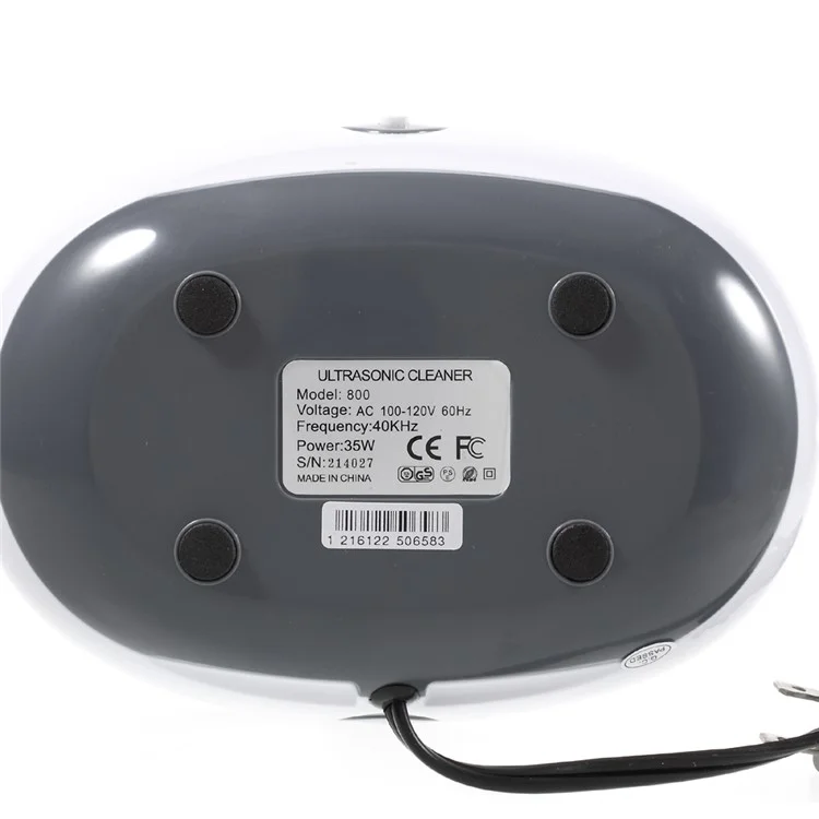 VGT-800 Mini Household Ultrasonic Cleaner Stainless Steel Tank for Jewelry Glasses Watchband - EU Plug