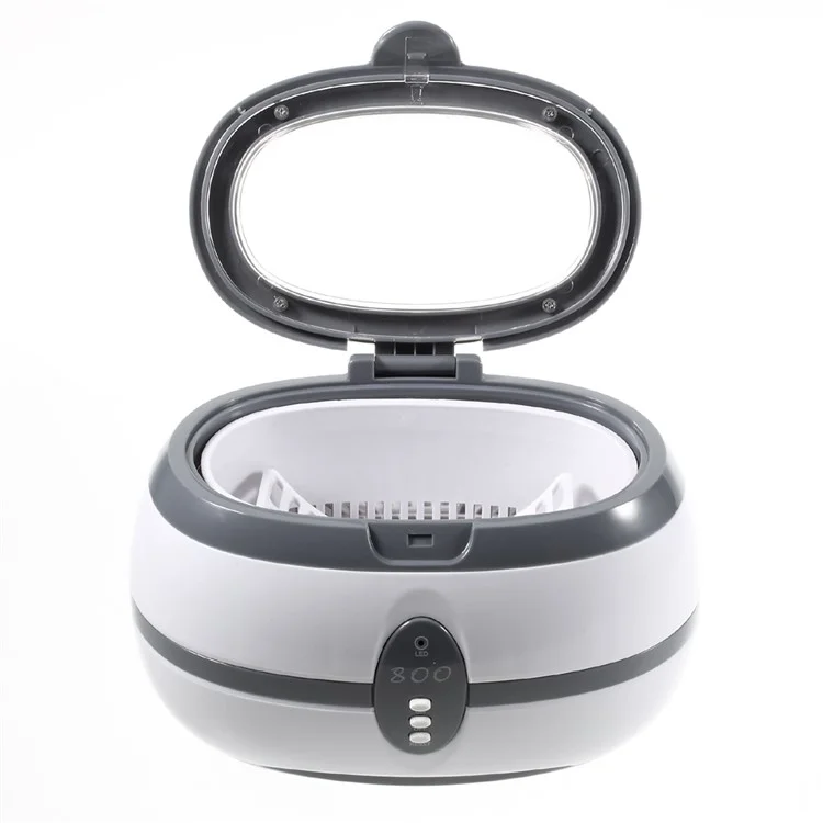 VGT-800 Mini Household Ultrasonic Cleaner Stainless Steel Tank for Jewelry Glasses Watchband - EU Plug