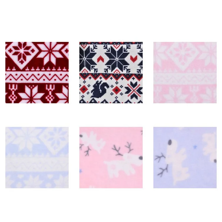 Baby Super Soft Flannel Fleece Crib Blanket Double Sides Printed - Blue Snowflake