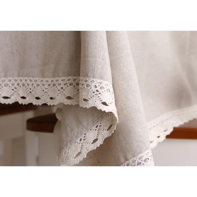 140 x 140cm Square Pure Color Tablecloth Cotton Linen Table Cover