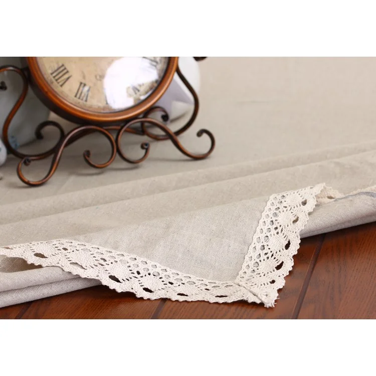 140 x 140cm Square Pure Color Tablecloth Cotton Linen Table Cover