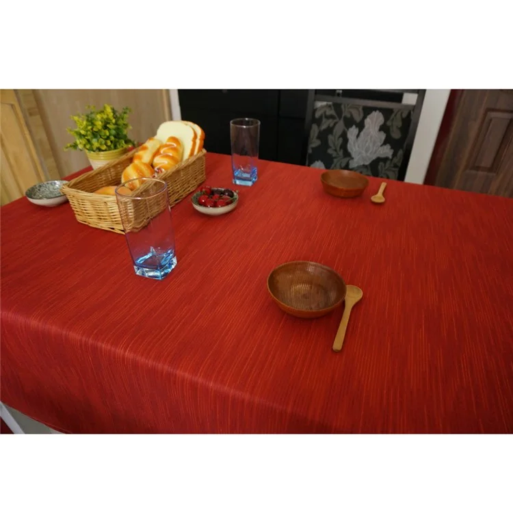 Waterproof Rectangle Tablecloth Dining Table Cover 140 x 200cm - Red