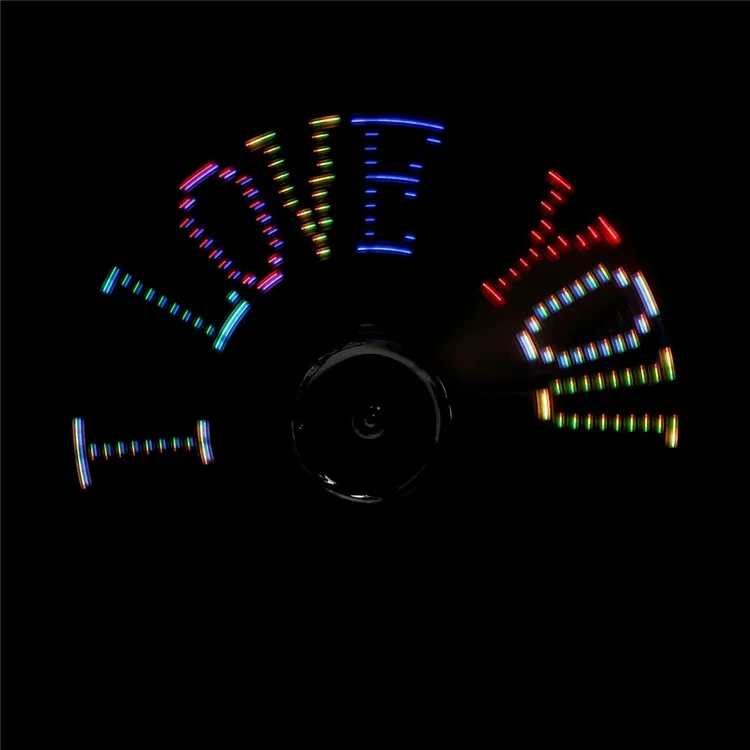 Flexible Gooseneck USB Programmable LED DIY Messages Cooling Fan Christmas Gift UF-211-06RGB
