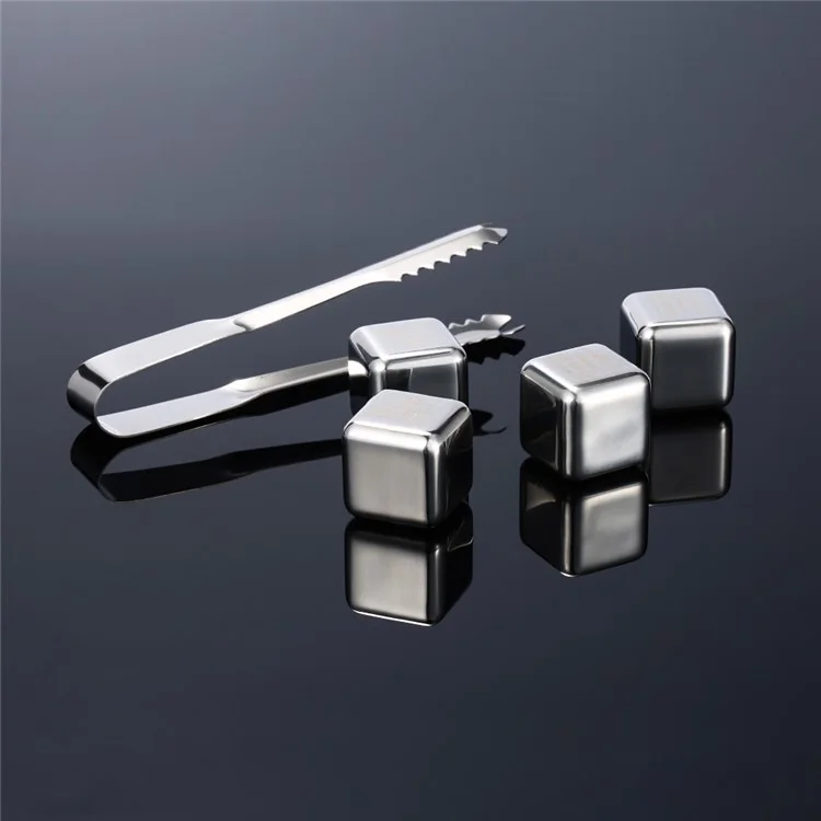8pcs REMAX 304 Stainless Steel Reusable Cooler Stone Whiskey Ice Cube
