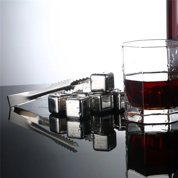 8pcs REMAX 304 Stainless Steel Reusable Cooler Stone Whiskey Ice Cube
