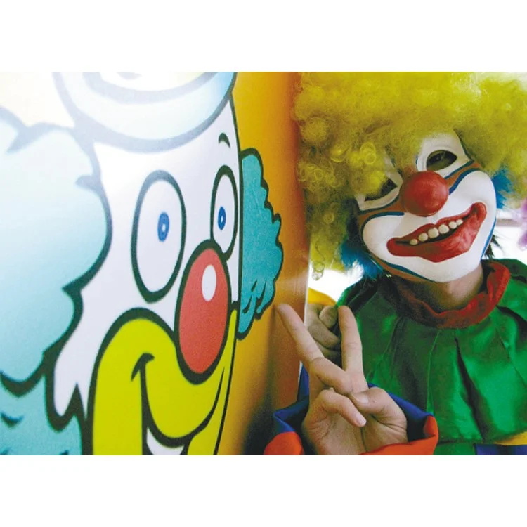 Halloween Costume Party Prop Clown Latex Mask Size: 21 x 17cm - Red