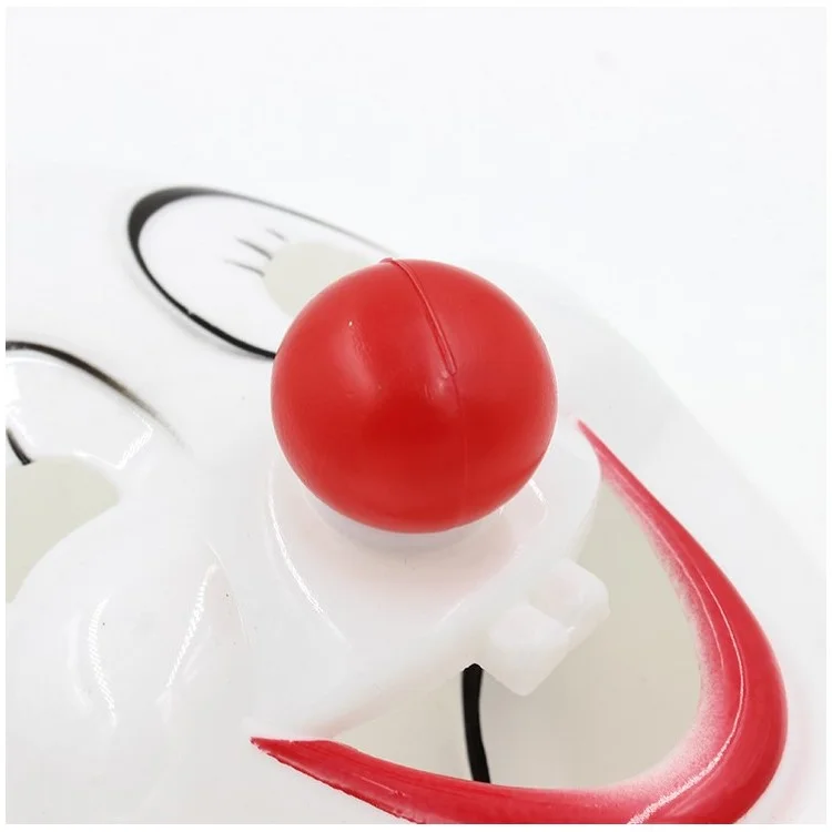 Plastic Women Clown Mask Prop for Halloween Costume Party