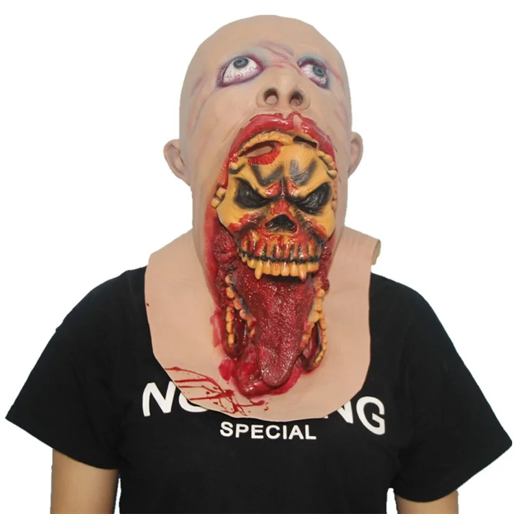 Halloween Scary Latex Face Mask Realistic Bloody Vampire Cosplay Movie Prop - Incarnadine