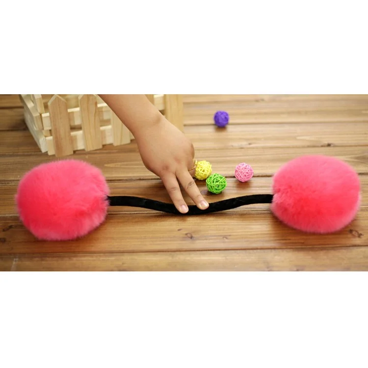 Fluffy Folding Ear Warmers Plush Earmuffs Winter Accessory - Red