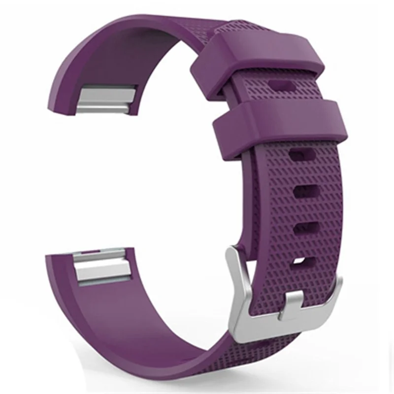 Soft Silicone Strap Wristband Replacement for Fitbit Charge 2 - Purple
