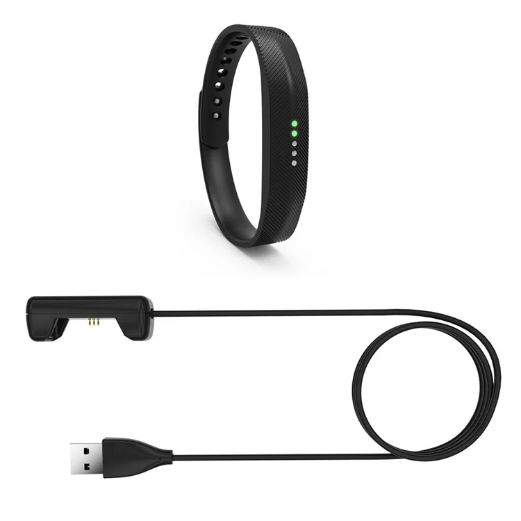 For Fitbit Flex 2 100cm USB Charging Cable Cradle - Black
