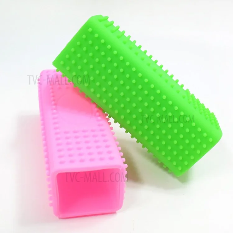 Silicone Pets Shedding Hair Remover Brush Grooming Tool for Puppy Dogs Cats - Pink