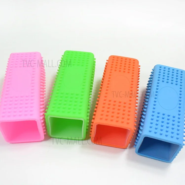 Silicone Pets Shedding Hair Remover Brush Grooming Tool for Puppy Dogs Cats - Pink