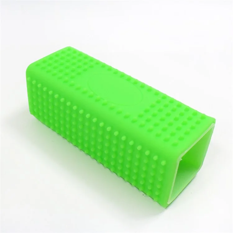 Silicone Puppy Dogs Cats Shedding Hair Remover Brush Grooming Tool - Green