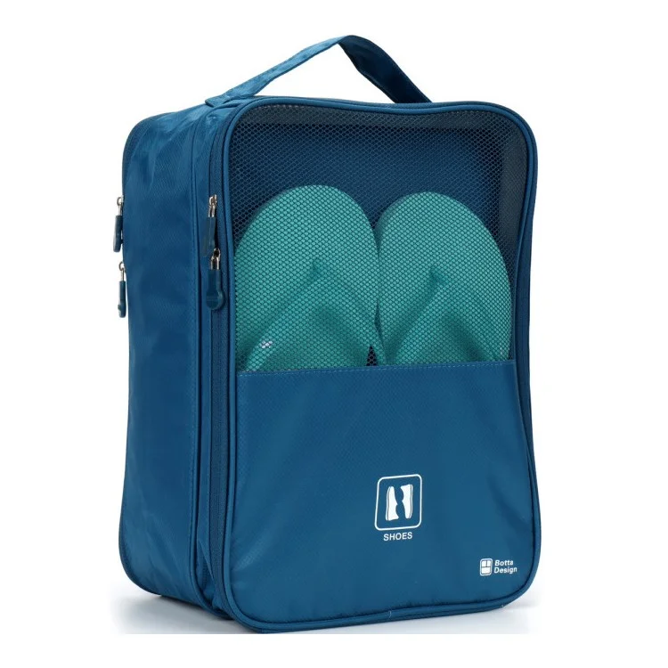 Flight Travel Storage Bag Dual-layer Packing Organizer for Shoes - Dark Blue