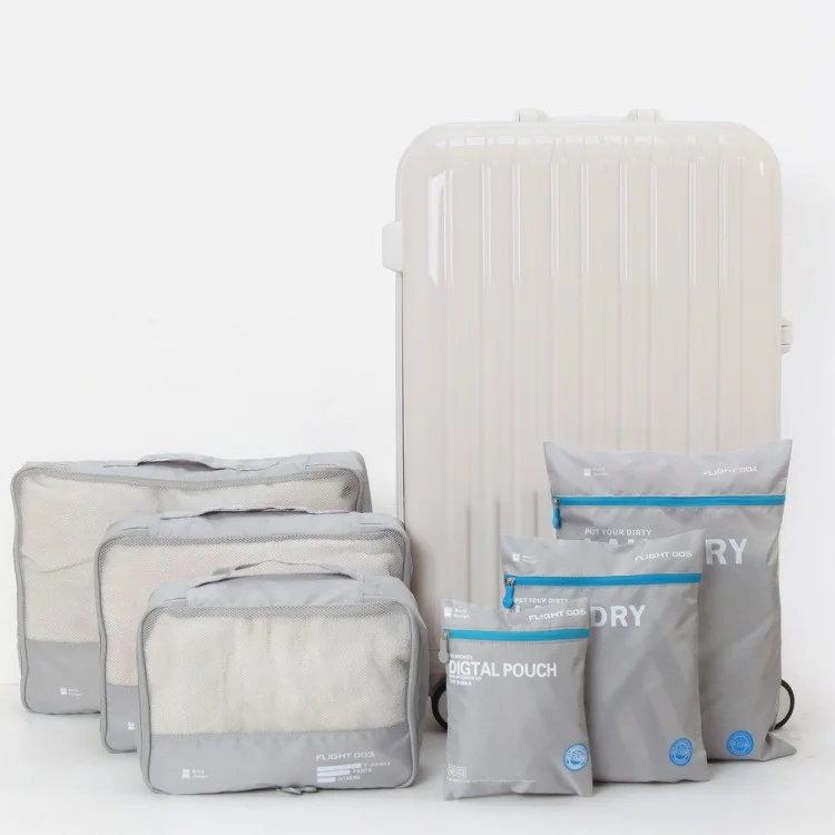 BOTTA DESIGN 6PCS Set Travel Cloth Accessories Packing Bags - Grey