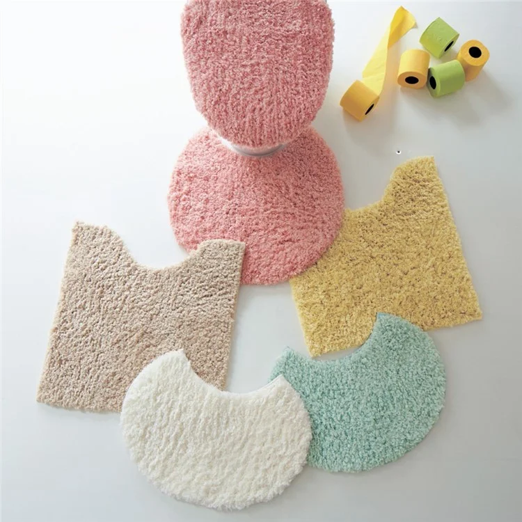 3 Pieces Microfiber Bathroom Rug Set - Green