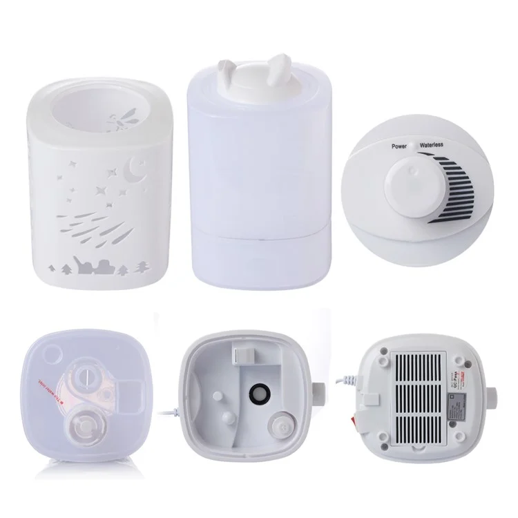 1.5L Ultrasonic Air Humidifier LED Color Changing Aroma Oil Diffuser - White / US Plug