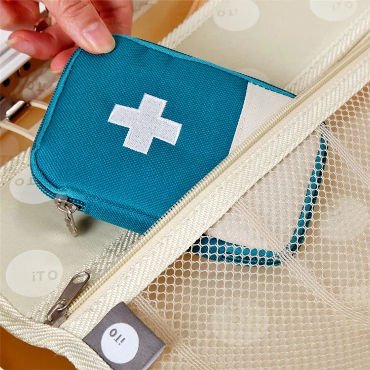 First Aid Emergency Pouch Bag Case for Camping Hiking Travel - Baby Blue