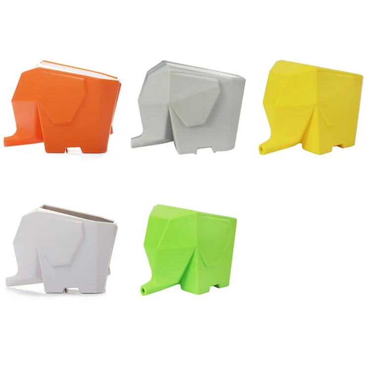 Multi-functional Cute Elephant Storage Box Cutlery Drainer for Bathroom Kitchen - Orange