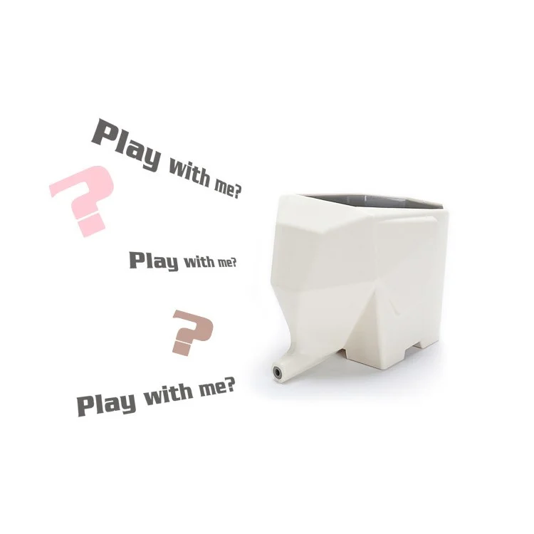 Multi-functional Lovely Elephant Cutlery Drainer Toothbrush Holder Flower Pot - Yellow