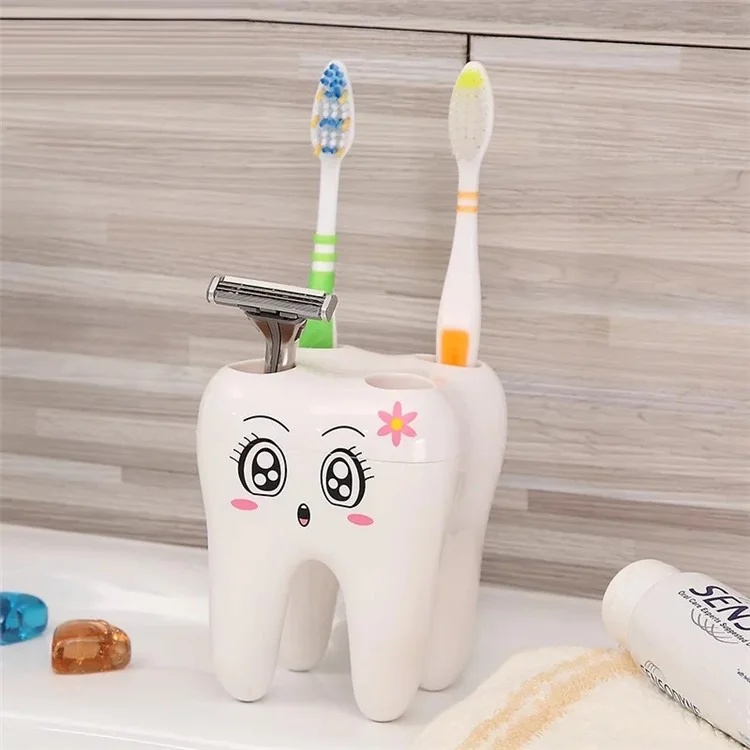 ANYA Cute Cartoon Tooth Shaped Toothbrush Holder for Children