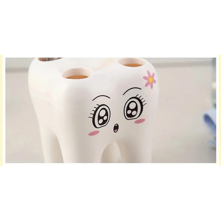ANYA Cute Cartoon Tooth Shaped Toothbrush Holder for Children